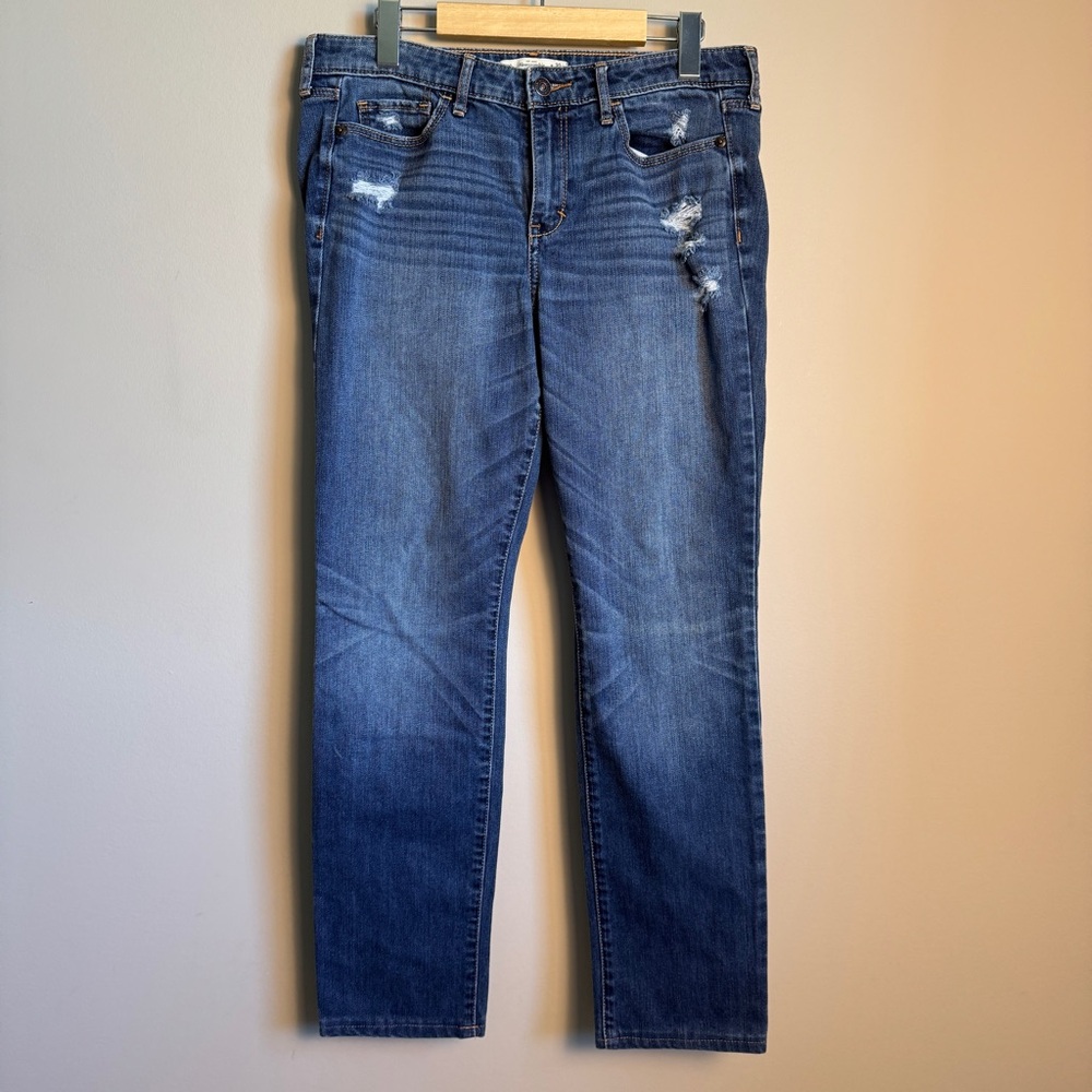 Abercrombie & Fitch Distressed Denim Womens Casual Blue Jeans Size‎ 10R School